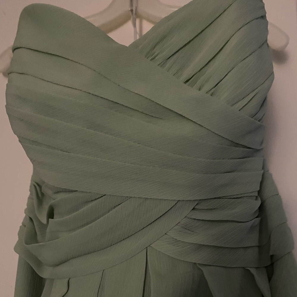 Mint green dress from David’s Bridal